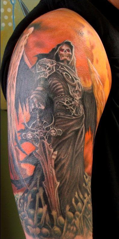 Tattoos - Steve Gibson - reaper tattoo